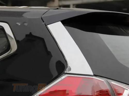 Libao Хром молдинг на стойки заднего стекла Libao для Nissan Rogue 2014-2018 Хром молдинг на Ниссан Рог - Картинка 1