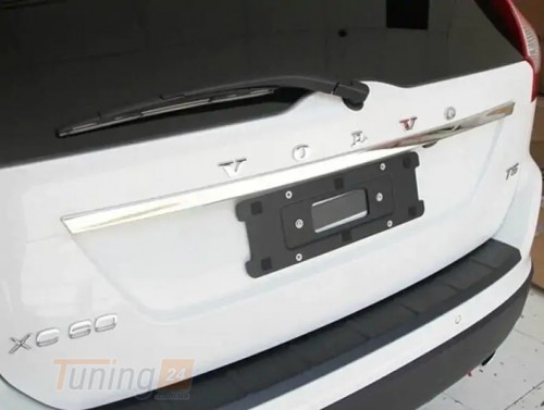 Libao Хром накладка над номером Libao из нержавейки для Volvo XC60 2009-2014 Планка над номером на Вольво XC60  - Картинка 2