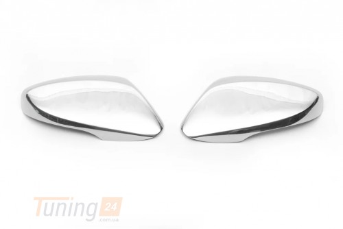Carmos Хром накладки на зеркала Carmos из нержавейки для Hyundai Accent Solaris 2011-2017 Хром зеркал Хюндай Акцент Солярис 2шт  - Картинка 1
