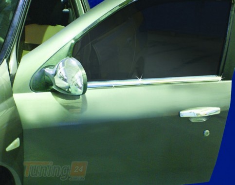 Omsa Хром молдинг нижней окантовки стекол Omsa Line для Renault Symbol 2008-2013 Хром молдинг на Рено Симбол 4шт - Картинка 1