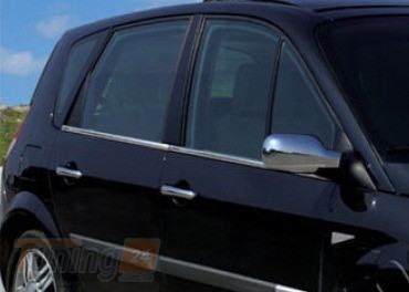 Omsa Хром молдинг нижней окантовки стекол Omsa Line для Renault Grand Scenic 2003-2009 Хром молдинг на Рено Гранд Сценик 4шт - Картинка 1