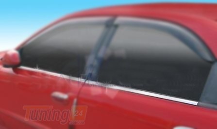 Carmos Хром молдинг нижней окантовки стекол Carmos для Chevrolet Lanos Hb 2005-2017 Хром молдинг на Шевроле Ланос 4шт - Картинка 3