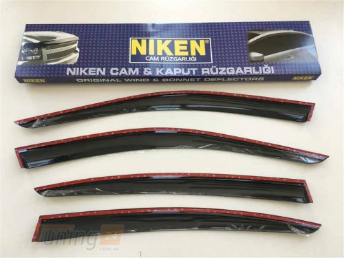 NIKEN Дефлекторы окон с хром полоской Ветровики Niken для Honda CR-V 2012-2016 (4шт) - Картинка 3