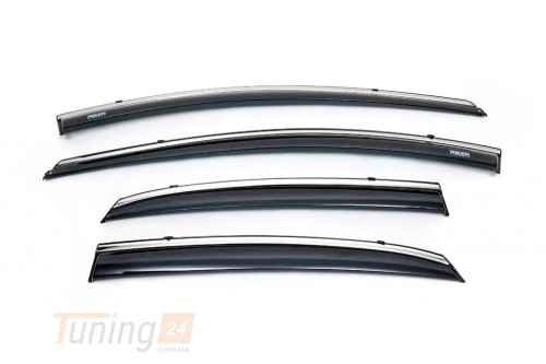 NIKEN Дефлекторы окон с хром полоской Ветровики Niken для Hyundai I30 2 Hatchback 2012-2015 (4шт) - Картинка 1