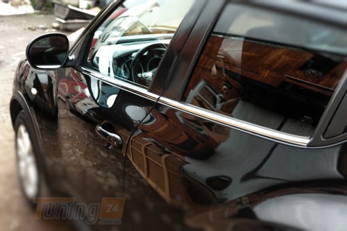 Carmos Хром молдинг нижней окантовки стекол Carmos из нержавейки для Nissan Juke 2014-2019 Хром молдинг на Ниссан Жук 4шт - Картинка 1