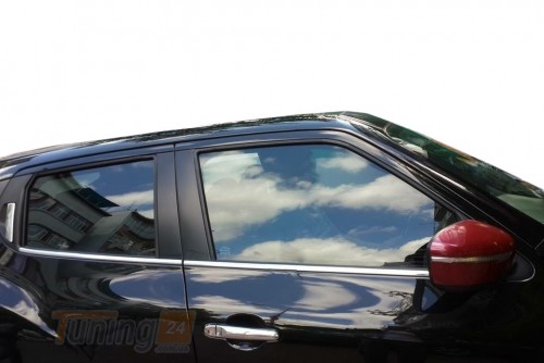 Carmos Хром молдинг нижней окантовки стекол Carmos из нержавейки для Nissan Juke 2014-2019 Хром молдинг на Ниссан Жук 4шт - Картинка 2