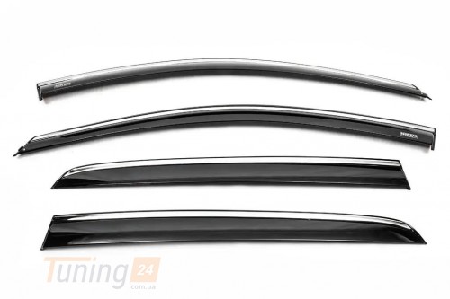 NIKEN Дефлекторы окон с хром полоской Ветровики Niken для Volkswagen Golf 7 2012-2020 hb (4шт) - Картинка 6