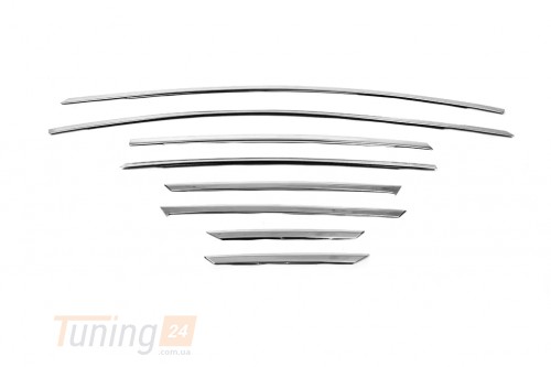 Omsa Хром молдинг верхней окантовки стекол Omsa Line для Ford Focus 3 Sd 2014-2017 Хром молдинг на Форд Фокус 3 8шт - Картинка 2