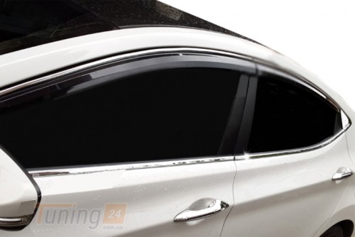 Omsa Хром молдинг полной окантовки стекол Omsa Line для Hyundai Elantra 2011-2015 Молдинг стекла на Хюндай Элантра 10шт - Картинка 1