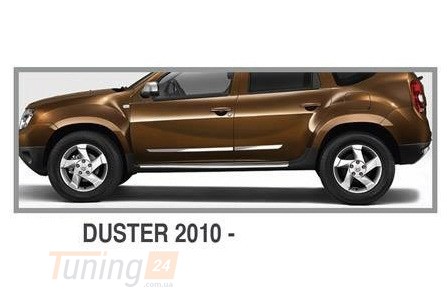 Omsa Хром молдинг дверной Omsa Line из нержавейки для Renault Duster 2008-2018 Хром молдинг на Рено Дастер 4шт - Картинка 2