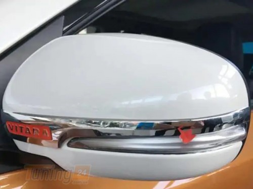 Libao Хром полоски на зеркала Libao из ABS-пластика для Suzuki Vitara 2015+ Хром зеркал Сузуки Витара 2шт - Картинка 3