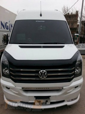 EuroCap Дефлектор капота EuroCap Мухобойка на Volkswagen Crafter 2006-2016 - Картинка 1