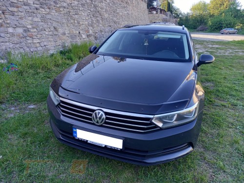 EuroCap Дефлектор капоту Мухобойка EuroCap на Volkswagen Passat B8 2014-2021 - Зображення 3