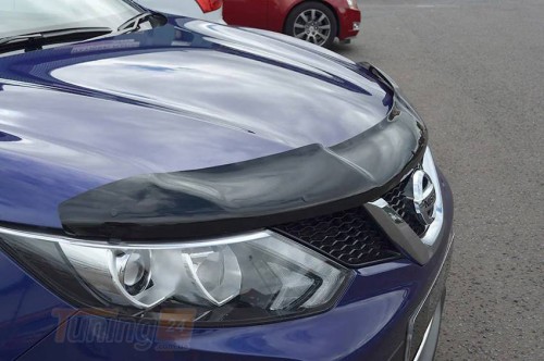 EuroCap Дефлектор капота EuroCap Мухобойка на Nissan Qashqai 2 2014-2017 - Картинка 4