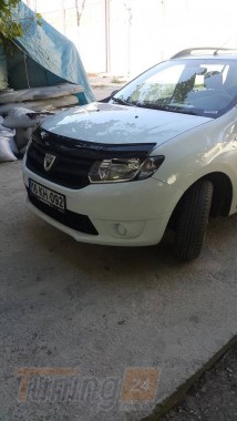 EuroCap Дефлектор капоту Мухобійка EuroCap на Dacia Sandero 2012-2020 - Зображення 2