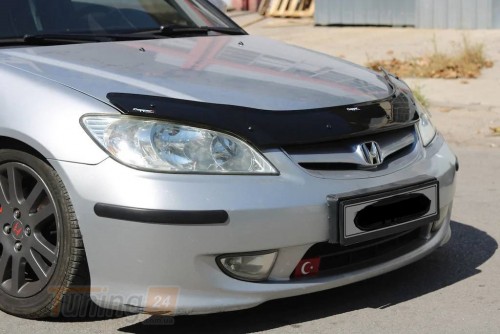 EuroCap Дефлектор капоту Мухобойка EuroCap на Honda Civic 7 Sedan 2000-2006 - Зображення 2