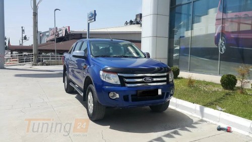 EuroCap Дефлектор капота EuroCap Мухобойка на Ford Ranger 2011-2015 - Картинка 2