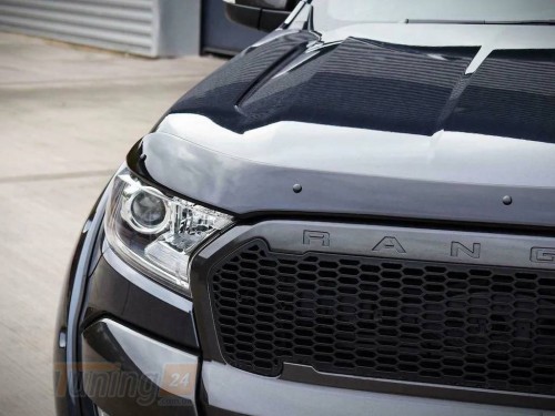 EuroCap Дефлектор капота EuroCap Мухобойка на Ford Ranger 2015-2019 - Картинка 4
