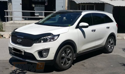 EuroCap Дефлектор капота EuroCap Мухобойка на Kia Sorento UM 2014-2020 - Картинка 2