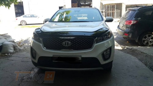 EuroCap Дефлектор капота EuroCap Мухобойка на Kia Sorento UM 2014-2020 - Картинка 4