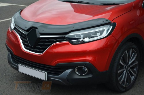 EuroCap Дефлектор капоту Мухобойка EuroCap на Renault Kadjar 2015-2018 - Зображення 3