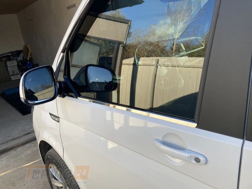 Omsa Хром молдинг нижней окантовки стекол Omsa Line для Volkswagen T6 2019+ Хром молдинг на Фольксваген T6 2шт - Картинка 1