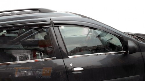 Carmos Хром молдинг нижней окантовки стекол Carmos для Dacia Logan MCV 2005-2013 Хром молдинг на Дачия Логан 4шт - Картинка 1