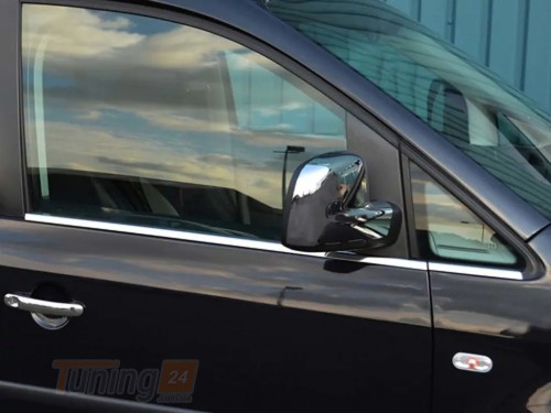 Carmos Хром молдинг нижней окантовки стекол Carmos из нержавейки для Volkswagen Caddy 2010-2015 Хром молдинг на Фольксваген Кадди 4шт - Картинка 1