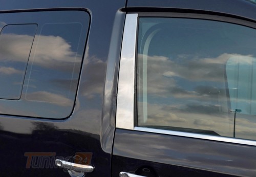 Carmos Хром молдинг дверных стоек Carmos из нержавейки для Volkswagen Caddy 2010-2015 Хром молдинг на Фольксваген Кадди 2шт - Картинка 1