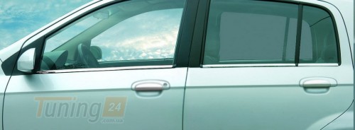 Carmos Хром молдинг нижней окантовки стекол Carmos для Hyundai Getz 2002-2012 Хром молдинг на Хюндай Гетц 6шт - Картинка 1