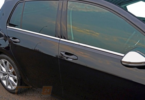 Carmos Хром молдинг нижней окантовки стекол Carmos для Volkswagen Golf 7 2012-2020 Хром молдинг на Фольксваген Гольф 7 4шт - Картинка 1