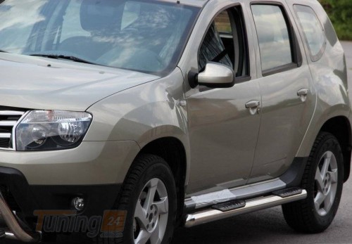 Can-Otomotiv Боковые пороги трубы с проступью D60 для Dacia Duster 2010-2018 - Картинка 1