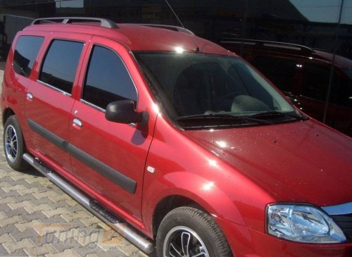 Can-Otomotiv Боковые пороги трубы с проступью D60 для Dacia Logan MKV 2004-2012 - Картинка 3