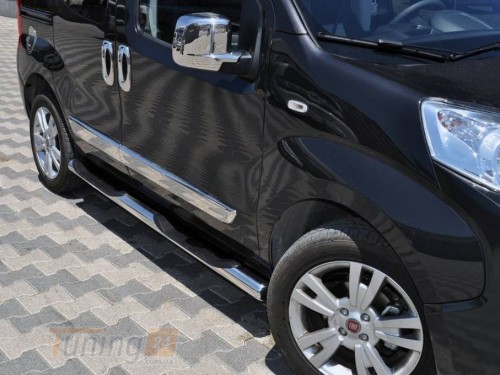 Can-Otomotiv Бічні пороги труби з проступом D60 для Fiat Qubo 2008  - Зображення 1