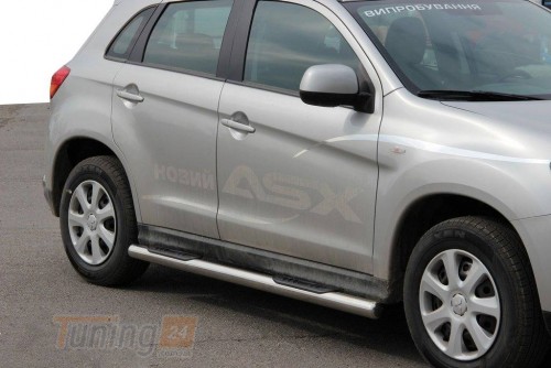 Can-Otomotiv Боковые пороги трубы с проступью D60 для Mitsubishi ASX 2010-2012 - Картинка 1