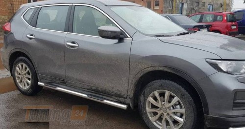 Can-Otomotiv Боковые пороги трубы с проступью D60 для Nissan Rogue 2018-2020 - Картинка 2