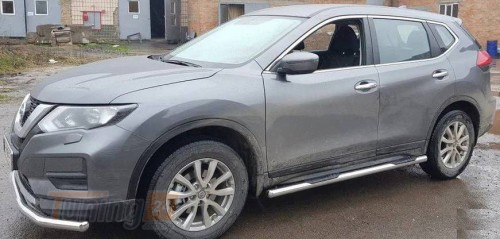 Can-Otomotiv Боковые пороги трубы с проступью D60 для Nissan Rogue 2018-2020 - Картинка 4