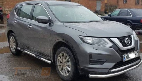 Can-Otomotiv Боковые пороги трубы с проступью D60 для Nissan Rogue 2018-2020 - Картинка 5