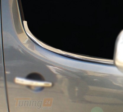 Carmos Хром молдинг нижней окантовки стекол Carmos для Peugeot Partner Tepee 2008-2018 Хром молдинг на Пежо Партнер Типи 2шт - Картинка 1