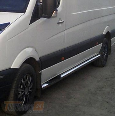 Can-Otomotiv Боковые пороги трубы с проступью D60 для Renault Master 1998-2010 длинная база - Картинка 1