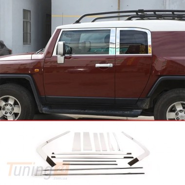 Libao Хром молдинги на вікна для Toyota FJ Cruiser 2003-2017 з нержавіючої сталі 16шт - Зображення 2