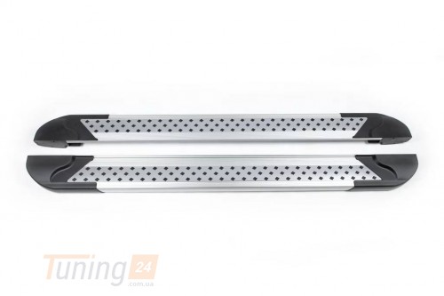 Erkul Боковые пороги площадки из алюминия Vision New Grey для Mitsubishi L200 4 2012-2015 - Картинка 1