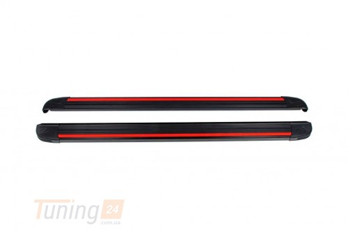 Erkul Боковые пороги площадки из алюминия Maya Red для Nissan X-Trail T32 2014-2020 - Картинка 1